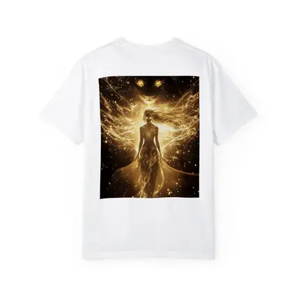 Golden Woman Lion Spirit Dark Fantasy Art