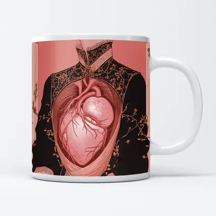 Woman Anatomical Heart Victorian Dark Art