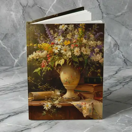 Classic Still Life Daisies Lavender Floral Painting