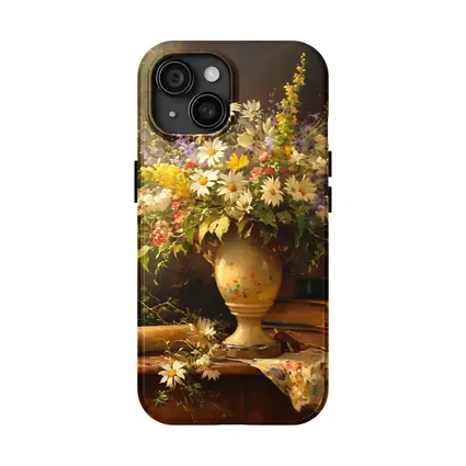 Classic Still Life Daisies Lavender Floral Painting