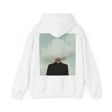 Person In Black Suit Cloud Head Sky