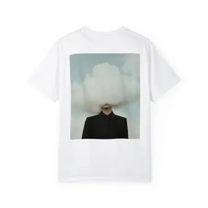 Person In Black Suit Cloud Head Sky