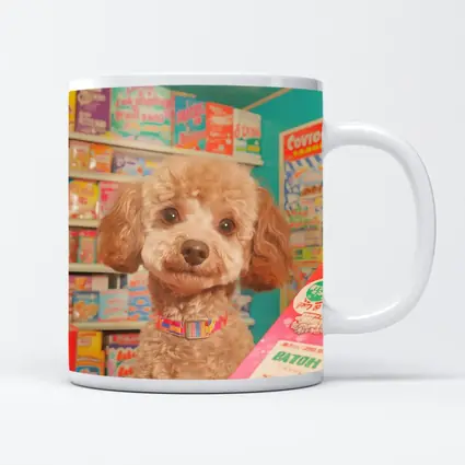 Poodle Dog In Colorful Candy Shop