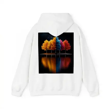 Colorful Trees Reflected On Dark Water