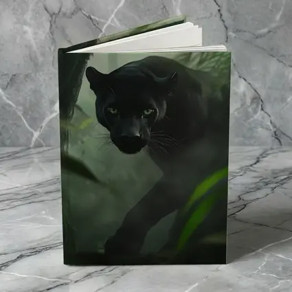 Black Panther Stalking Through Misty Jungle