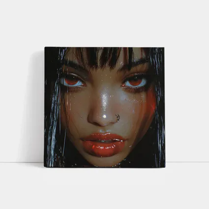 Dark Fantasy Digital Portrait Glowing Eyes
