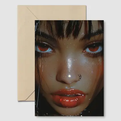 Dark Fantasy Digital Portrait Glowing Eyes
