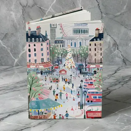 London Christmas Market Illustration Festive Scene