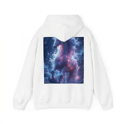 Glowing Unicorn Rearing In Cosmic Clouds