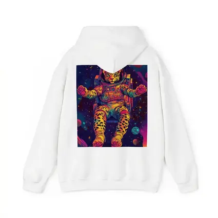 Leopard Astronaut Floating In Colorful Space