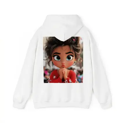 Cute Cartoon Girl Red Floral Outfit