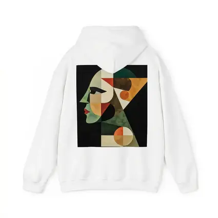 Geometric Cubist Woman Face Abstract Art