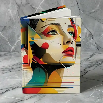 Abstract Woman Face Geometric Bauhaus Art