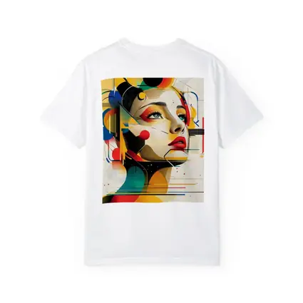 Abstract Woman Face Geometric Bauhaus Art