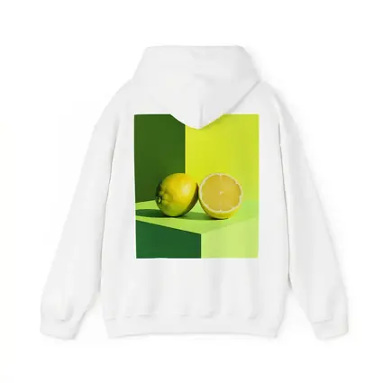 Fresh Lemon Halved On Green Background