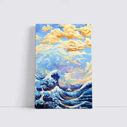 Great Wave Hokusai Style Ocean Sky Art