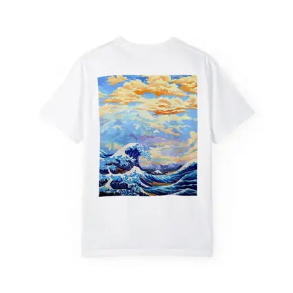 Great Wave Hokusai Style Ocean Sky Art
