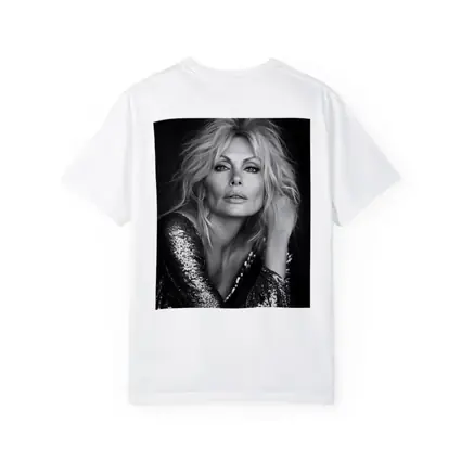 Black and White Blonde Woman Sequin Portrait