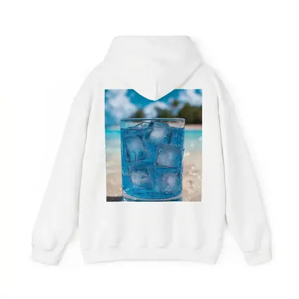 Icy Blue Drink Glass Tropical Beach Setting