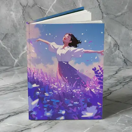 Anime Girl Dancing in Lavender Field