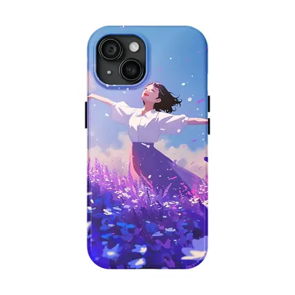 Anime Girl Dancing in Lavender Field