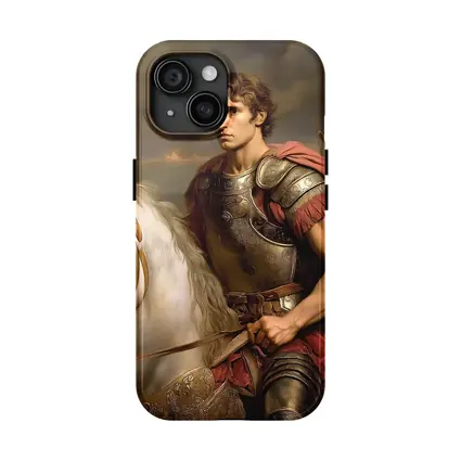 Roman General on White Horse Battle Scene