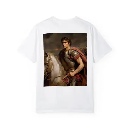 Roman General on White Horse Battle Scene