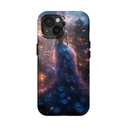Woman Peacock Gown Fantasy Garden Night