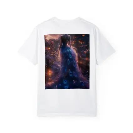 Woman Peacock Gown Fantasy Garden Night
