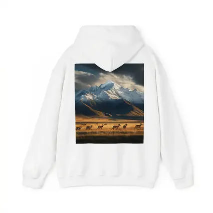 Antelope Herd Running Across Mountain Grasslands