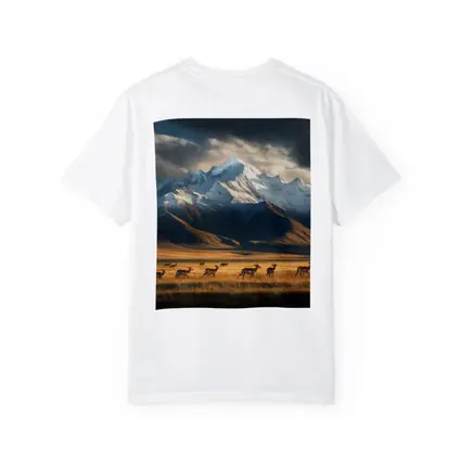 Antelope Herd Running Across Mountain Grasslands