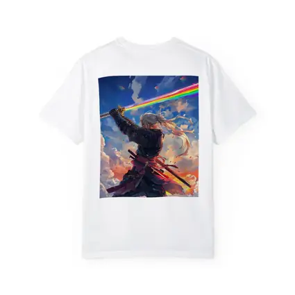 Anime Samurai Warrior Rainbow Sky Art