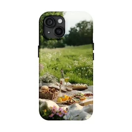 Summer Picnic Spread Green Meadow Setting