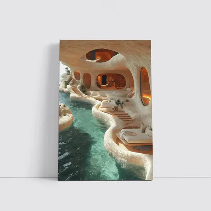 Organic Cave Architecture Pool Luxury Interior