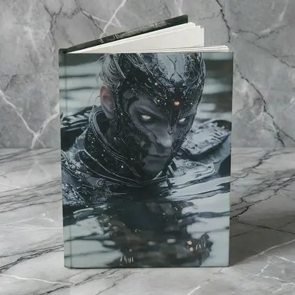 Dark Armored Warrior Rising From Water