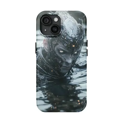 Dark Armored Warrior Rising From Water