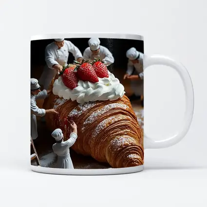 Tiny Chefs Decorating Giant Strawberry Croissant