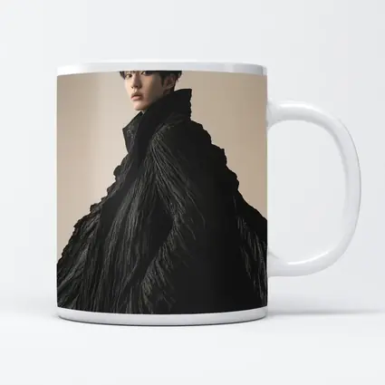 Young Asian Man Dramatic Black Cloak Portrait