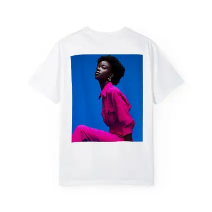 Woman in Magenta Outfit Against Blue Sky