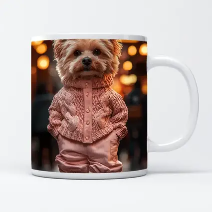 Yorkshire Terrier Pink Sweater City Street