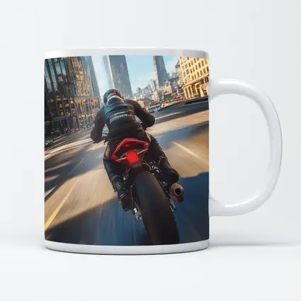 Sport Bike Rider Racing Through City Streets