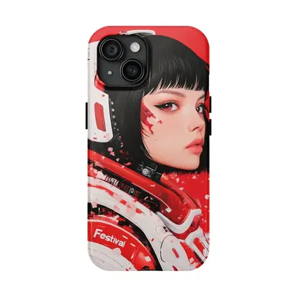 Tokyo Festival Anime Girl Red Background