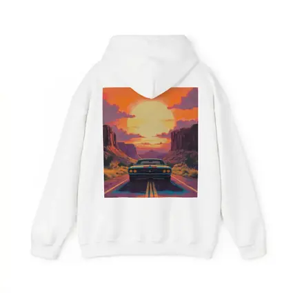 Dodge Challenger Desert Canyon Sunset Art
