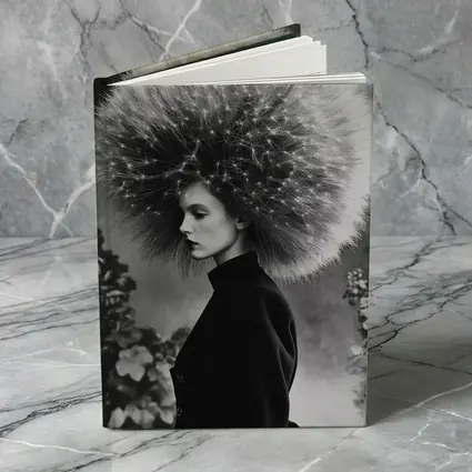 Woman Dandelion Head Black White Surreal Portrait
