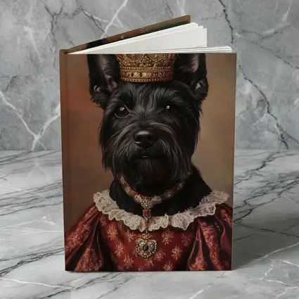 Royal Scottish Terrier Portrait Wearing Crown