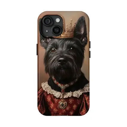 Royal Scottish Terrier Portrait Wearing Crown