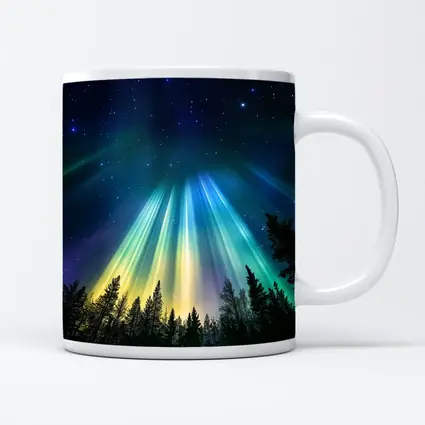 Aurora Borealis Northern Lights Forest Night