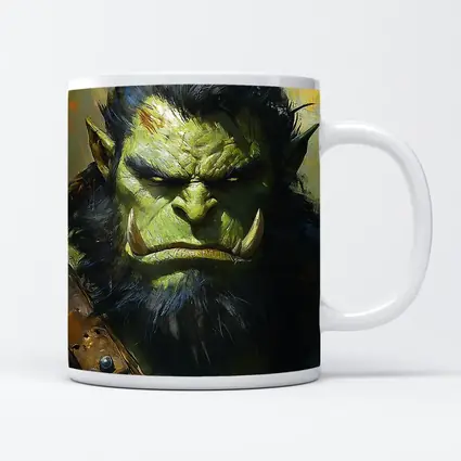 Green Orc Warrior Portrait Fantasy Art