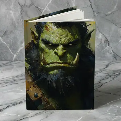 Green Orc Warrior Portrait Fantasy Art