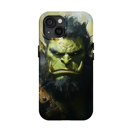 Green Orc Warrior Portrait Fantasy Art